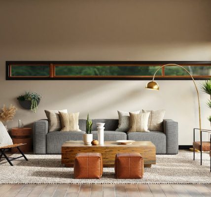 white and brown living room set